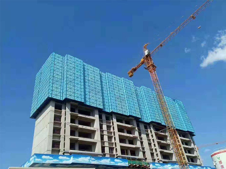 爬架網安裝效果